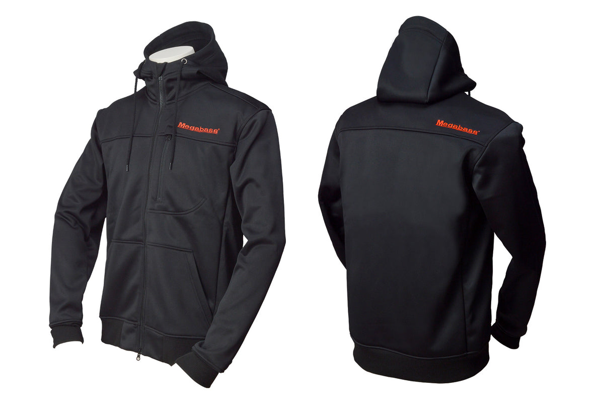 Sweat à capuche hybride Megabass - NOIR