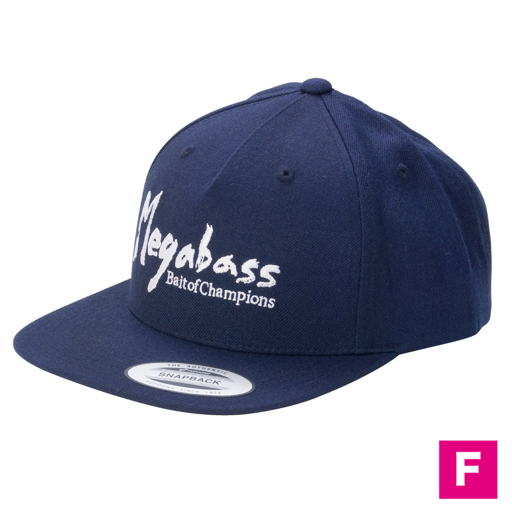 メガバス キャップ Megabass Cap Brush Snapback Navy/White